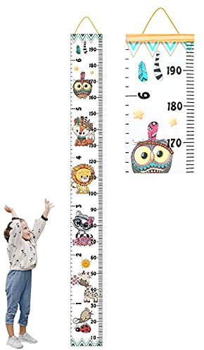 Tomedeks Messlatte,Messlatte Holz Kinder,Wand Holz Dekoration,Maßband Körper,Wandtattoo Kinderzimmer Tiere,Messlatte Kind