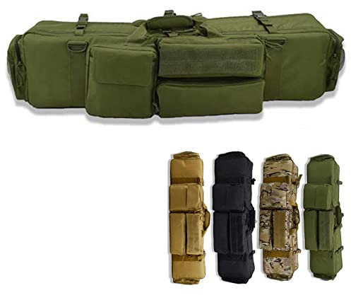 SJASD Waffentasche fiur Langwaffen,M249-Gewehr-Gewehr-Beutel-SchießenAufbewahrungsbehälter,Taktische Waffentasche Armee Airsoft,Outdoor Schulter Rucksack - 100cm/39,Army Green