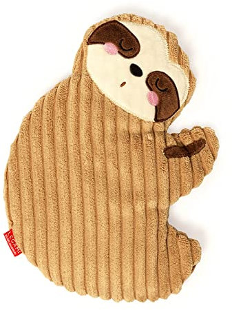 Legami - Warm Cuddles, Thermokissen aus Leinen, getrocknete Lavendelblüten, Polyester und Baumwolle, Gebt dir Relax, Sloth Motiv, 29 x 26,5 cm