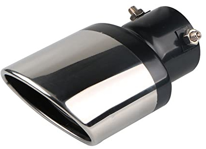 TOTMOX Auto-Auspuffrohr, gerades Edelstahl-Auspuffrohr für Autoauspuff mit 1,5-2,15 Zoll Durchmesser, Silber