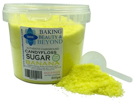 Baking Beauty and Beyond Premium Candy Floss Sugar 800g - Banana Flavour