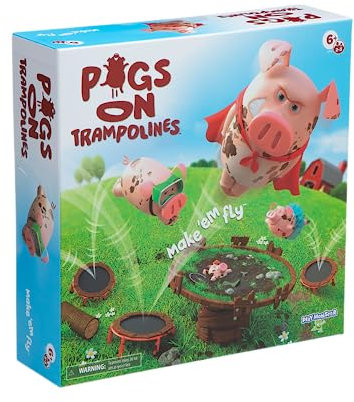 PlayMonster Pigs On Trampolines | Fun Kids Game With Bouncing Pigs | Fast-Paced Family Game | For Ages 6+