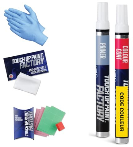 Touch Up Paint Factory – Kit stylo de réparation de rayures, peinture automobile mélangée selon le code couleur pour tous les modèles – Correspondance exacte garantie – Version Pro (grand format)