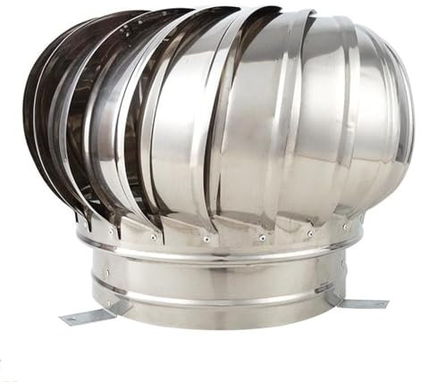 Ventilatore da Tetto con Cappa Non Alimentato in Acciaio Inossidabile 201, Condotto di Scarico della Canna Fumaria A Sfera dell'Aria di Scarico (Size : 400mm)