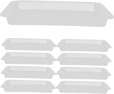 NUOBESTY 10pièces Plateau Art Plastique Transparent Pour Activités Créatives Organisateur De Bricolage Et Peinture Design Empilable Et Léger Pour Garçon Fille Et Adultes