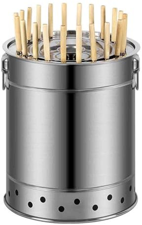 LNJZMDSS Barbecue Au Charbon De Bois Portable en Acier Inoxydable, Four Étouffé Suspendu Intérieur Et Extérieur, Grilles Verticales Au Charbon De Bois
