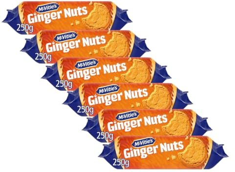 Biscuits Bundle Pack with McVities Ginger Nuts Biscuits 250g - 6 Pack