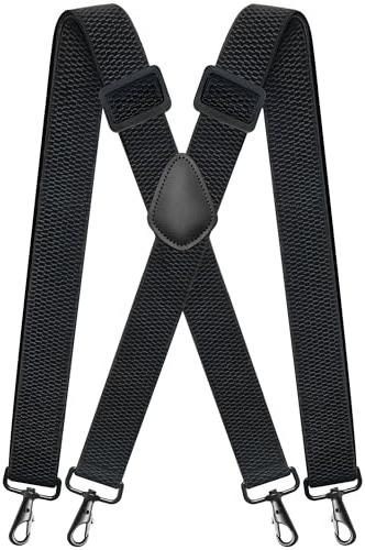 Hosenträger für Herren 3.5cm Breit X-Back Extra Stark mit 4 karabinerhaken