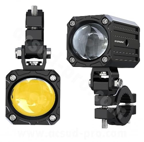 RB MAX Feu avant additionnel carré à LED ECOBENE 12V 50W homologué compatible avec moto ECO-KD20