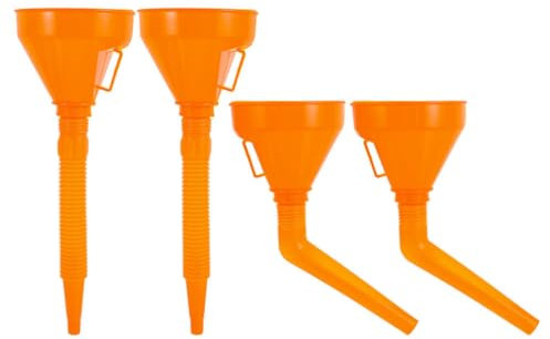 iplusmile 4pièces Entonnoirs à Huile Multi-usage Pour Automobile Et Outils Pour Voyage Design Pratique Avec Style Droit Et Équerre Pour Refueling Et Urgences