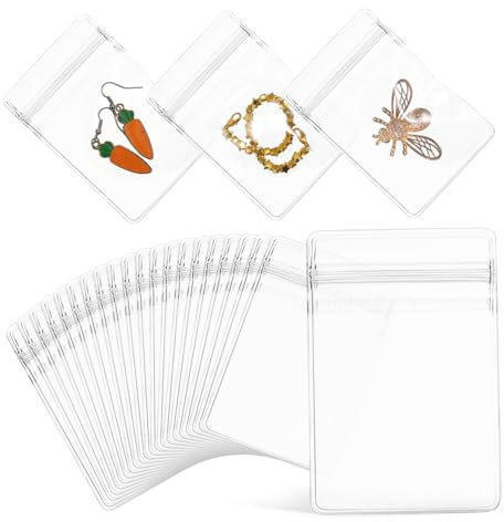BUGUUYO 100stücke Schmuckaufbewahrungsbeutel Aus Transparentem Kunststoff Kleine Plastiktüten Für Schmuck Durchsichtige Schmuckbeutel Mini-beutel Ohrringbeutel Wiederverschließbare