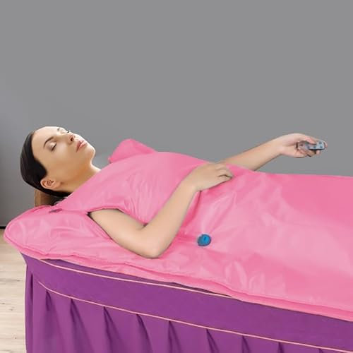 Couverture de sauna infrarouge lointain, 650 W, en tissu Oxford et fibre, 2 zones, température réglable, couverture de sauna infrarouge lointain, couverture chauffante pour la relaxation, détox