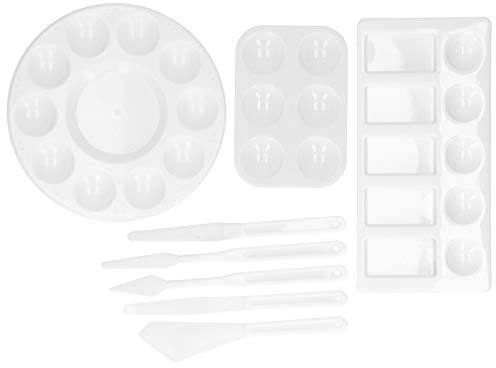 Pintura de la paleta del raspador, kit de suministros de pintura de arte juego de pintura de plástico Kit de suministros de pintura reutilizable para adultos y niños