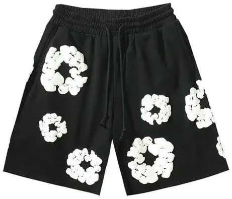 FZCXHONJ Pantaloncini Nuovi Pantaloni da Spiaggia Estiva Casual Americano Kapok Stampato Short di Fiori Vacanze All'aperto per Uomini Maschi-d14260-s