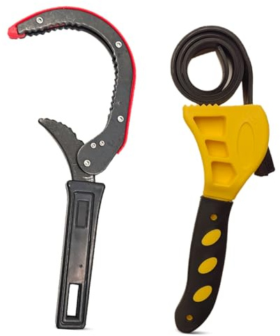 DHSWNNG 2PCS Boiler Magnetic Filter Spanner Rubber Strap Wrench Oil Filter Removal Strap Wrench for Plumbing Universal Magnaclean Spanner for Pipes Shower Head