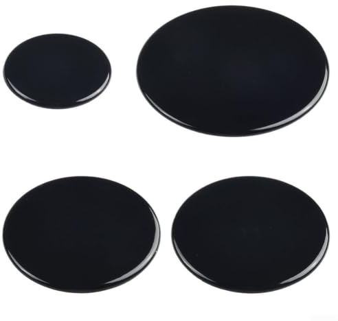 Juego de 4 cubiertas para quemador de estufa de gas, 4 piezas, de hierro fundido, para quemador de cocina SABAF, piezas de repuesto negro de 55 mm, 75 mm, 100 mm, control de distribución de calor