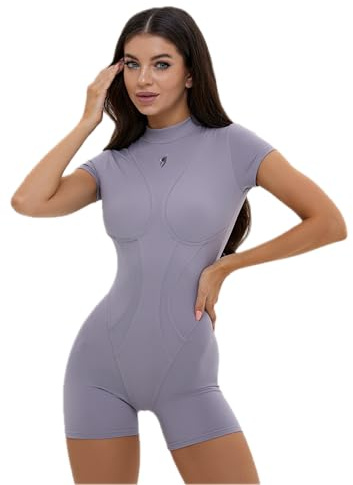 Bona Fide Jumpsuit Damen - Bauchweg Push Up Po-Lift Scrunch Sport Overall | Einteiler und Catsuit, nahtlos, atmungsaktiv, Body-Shaping, Kompression, für Yoga