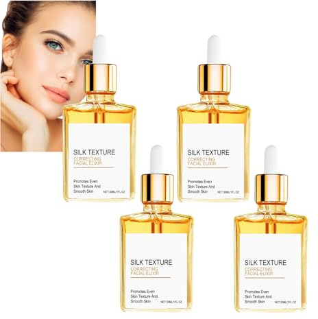 Aceite corporal de seda hidratante y aclarante, elixir facial con antioxidantes y vitamina E, suaviza las líneas finas, mejora la textura de la piel y el tono de la piel, fórmula ligera de absorción
