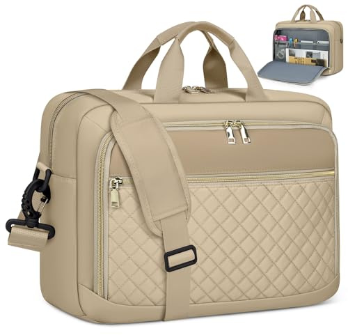 NEWHEY Laptoptasche 17,3 Zoll für Damen Laptop Aktentasche Computertasche Laptop Tasche Business Notebook Tasche Wasserdichte Schultertasche Umhängetasche für Geschäft