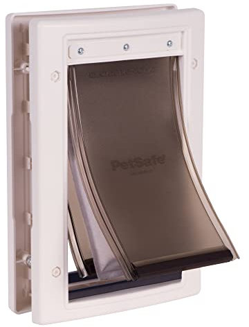 PetSafe Extreme Weather Pet Door for Cats and Dogs – 3-Flaps for Added Insulation – Small Pets, White