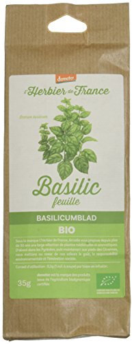 L'herbier de France Basilic Feuilles Bio Sachet Kraft, 35 g