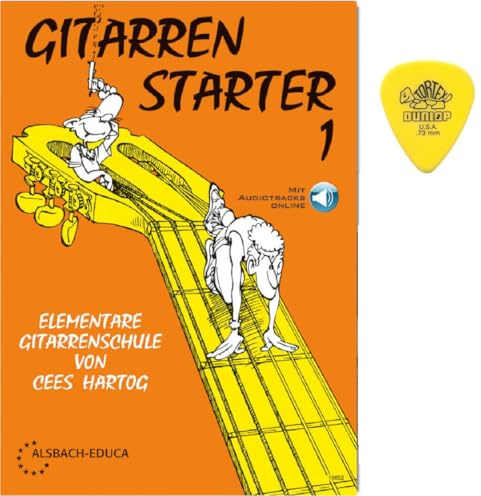 G. Alsbach Guitare Starter 1 ruban École mit CD für die Debütanten von CEES HARTOG Original Dunlop Plek