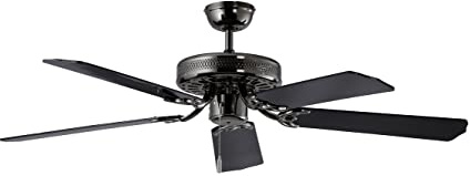 Dekon Pearl Black BC 868 Ventilateur de plafond avec 5 pales en bois Noir 132 cm