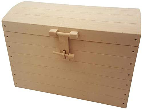 Holz-Schatzkiste - Kleine Kinder-Truhe - Piratentruhe - Ordnungsbox - PW 2213