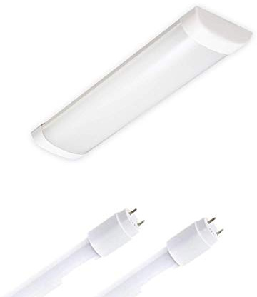 ELG Leuchten Aufbauleuchte Feuchtraumleuchte LED 60cm 2-flammig 6500K | inkl. 2x7W LED, Tageslicht 2x1100lm, Werkstattleuchte, 2-seitig-gesockelt