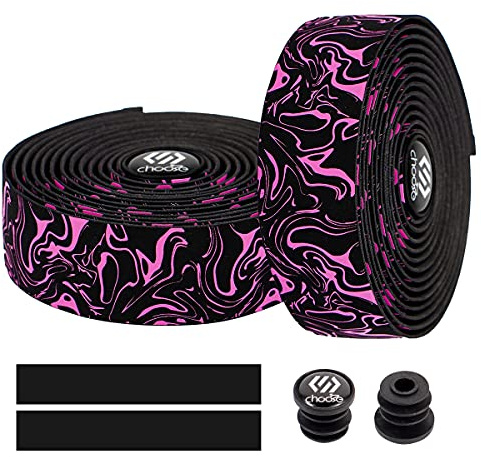 Chooee Lenkerband 2 Rollen für Rennrad, rutschfest stoßdämpfend lila | | EVA+PU, absorbs road vibrations, non-slip textured surface, breathable ,sweat-wicking, extra lang und selbstklebend