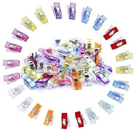 Zeako 50 Stück Klammer Nähen Wonder Clips Zubehöre Nähzubehör Stoffklammern Multi-Use Quilting Clips Mehrfarbig Nähen Zubehöre für Nähen (50pcs)