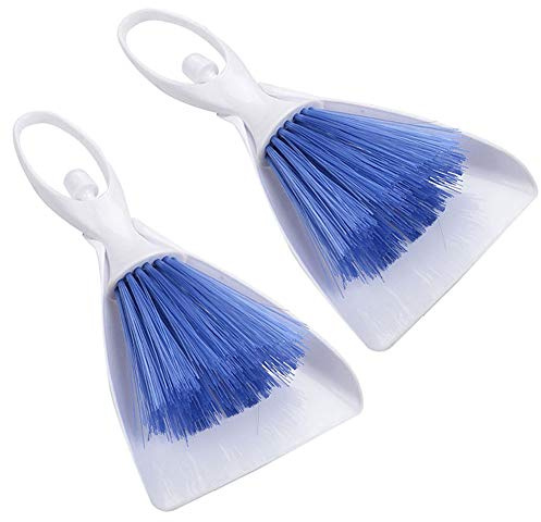 Mini Pelle à poussière et Brosse, NALCY Pelle à poussière et Pinceau, Balai de Table Portable Exquis kit de Nettoyage pour Table, Bureau, Voiture, Camping, Chien, Chat, Petits Animaux