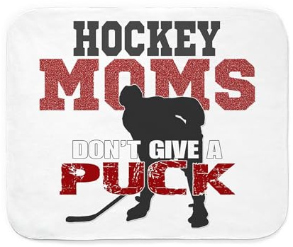 CafePress Hockey Moms Don't Give A Puck Sherpa Fleece Th Sherpa Fleece Throw Blanket 60 L x 50 W