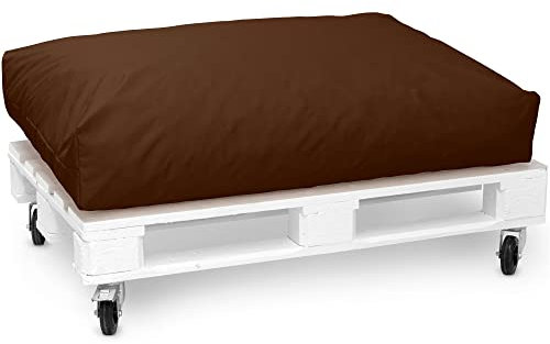 Spatium Jumbo XXL pallet cushions from removable pillowcase, water and dirt resistant, cushions for pallet furniture Brown, Seat Cushions 120x80x20