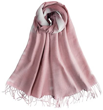 LumiSyne Winter Schal Kaschmir Schal Für Damen Farbverlauf Pashmina Schals Mit Fransen Lange Große Schal Frauen Weiche Warmer Schultertuch Stola