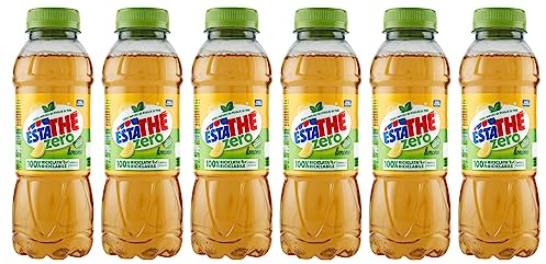 6X Estathe Zero al Gusto di Limone con Vero Infuso di Foglie di Thè 400ml [6 Bottiglie]
