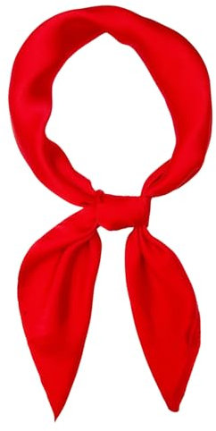 Bliceon Damen Seidentuch aus leichter Seide, Eleganter Seidenschal, Bandana, Halstuch und Kopftuch, Geschenk für Frauen, Vielseitiges Seidenschal (Großes Rot)