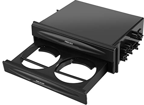 Wanjorlay Auto Auto Single Din Radio Tasche, Universal Cd Radio Tasche GeträNke Becher Halter Aufbewahrung Box Schwarz