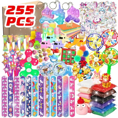 Gadget Compleanno Bambini 255 Pezzi,Party Favors Dinosauro,Regalo Festa Compleanno,Regalini Bambini Invitati,Pinata Riempitivo,Premi Carnevale,Giochi Festa,Piccoli Giocattoli,Bomboniere Compleanno