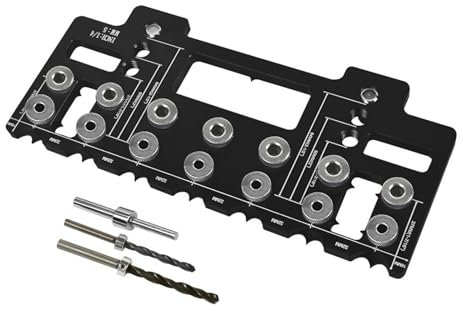 Dualoai Bohrführungslehre für Regalstifte, 1/4 Zoll Regalstiftlehre, 5 Mm für Regale, Schwarz