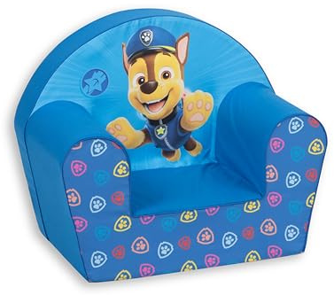 Simba Paw Patrol Sessel 'Pfoten', 43x51x33cm, ab 2 Jahren, Blau, Cartoon, Schaumstoff, Entspannen, Lesen, Leicht, tragbar, abnehmbarer Bezug