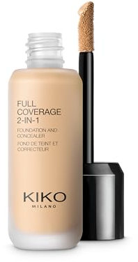 KIKO Milano Full Coverage 2-in-1 Foundation & Concealer 06 - WB 15, 2-In-1-Foundation Mit Concealer, Hohe Deckkraft