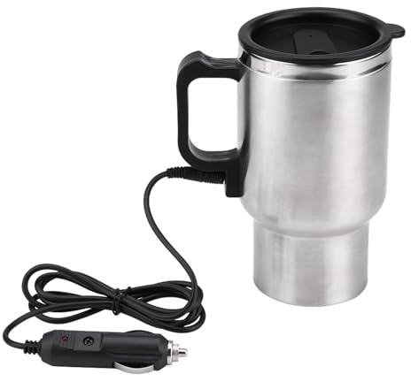 Bollitore Elettrico Per Auto Da 12 V In Acciaio Inossidabile 304 Bollitore Da Viaggio Con Indicatore Luminoso Sigillatura Antiperdita E Isolamento Termico Per Campeggio Lunghe Tratte E Uso Quotidiano