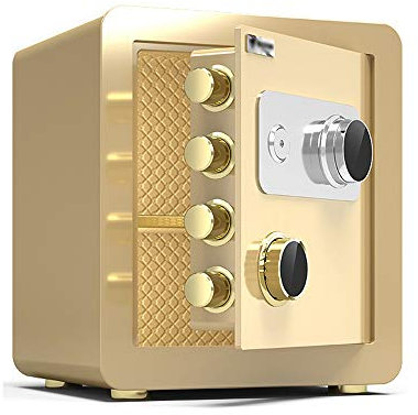 CQIKRWGWS Mechanischer Safe aus Stahllegierung, 40/45 cm Sicherheitsschrank für das Home-Office-Hotelgeschäft, Schmuck, Bargeld, Dokumente, Akten, Geldkassette, Tresorschrank