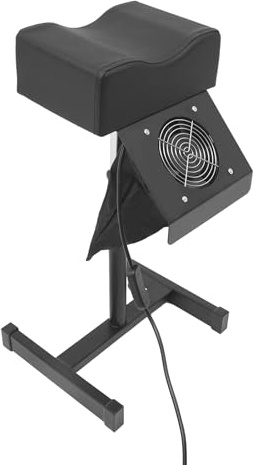 NIGORIY Pediküre Stuhl Hocker, Fußpflege Stuhl mit 22W 2600rpm 95m³/h Staubreinigungsventilator, Beinstütze Fußpflege Hocker Salon Fußstütze für Salon 48-68cm Einstellbare Höhe 10kg Tragfähigkeit
