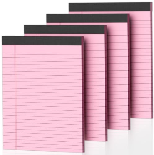 Notizblöcke, 8,5 x 11 cm, rosa Notizblöcke, 8,5 x 11 cm, Notizblock, 8,5 x 11 cm, mikroperforierte Schreibblöcke, linierte Papierblöcke, breit liniert, 30 Blatt, Notizbuch für Studium, To-Do-Listen,