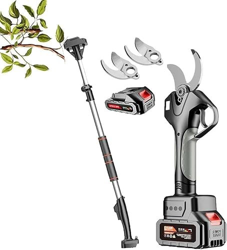 WEIMILOR Professionelle Gartenschere mit Teleskopstiel bis 2,5 m – Leicht und robust, scharfe Klinge, ergonomischer Griff, ideal für hohe Bäume und Sträucher,2batteries