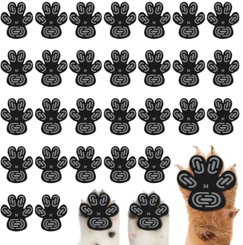 28 Stück Pfotenschutz für Hunde, Anti-Rutsch Hund Pfotenschutz, Selbstklebende Hund Schuhe, rutschfeste Hundeschuhe (M)