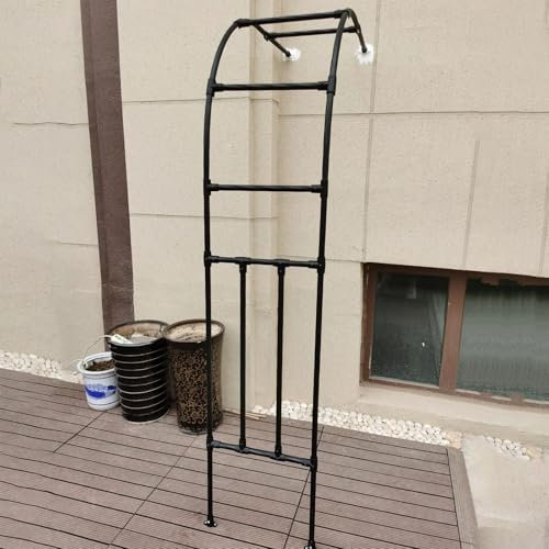Rosenbogen, Dekorativer Gartenbogen für Garten, Terrasse, Hof, Rankhilfe Halbbogen für Kletterpflanzen, Blumen, Rosenspalier(W 60 X H 240 cm)