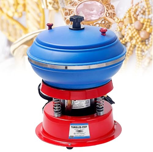 8 Pollici Lucidatrice per Gioielli Metalli Buratto Rotativo Machine polissage Vibration,lucidatrice a Vibrazione a buratto per la levigatura e la lucidatura delle superfici dei Pezzi(220V)